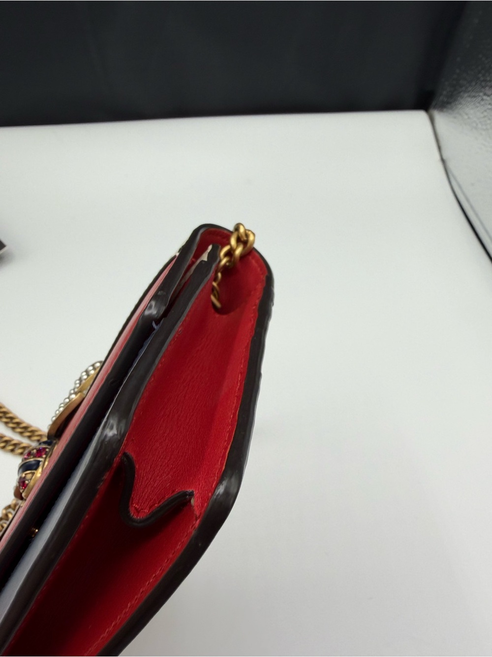 Gucci Queen Margaret Leather Wallet on Chain Crossbody Bag - Picture 5 of 9